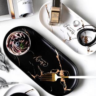 酒店卫生间洗手台托盘台面收纳放刷牙杯宾馆家用样板间蜡烛香薰盘