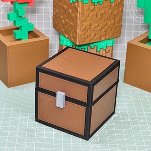 3D打印可我的世界超大宝箱摆件