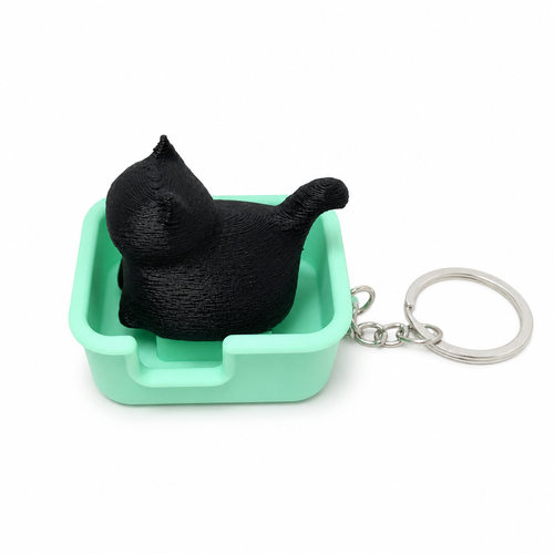 3D打印猫咪解压钥匙链