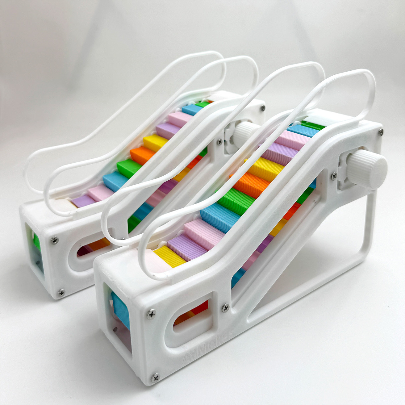自动扶梯模型玩具 手动版商场自动扶梯 3D打印环保材质 益智玩具
