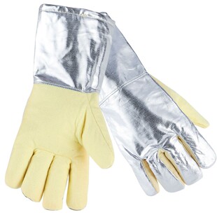 300c400度 防烫隔热手套工业耐加厚烤箱高温铝箔手套防高温手套