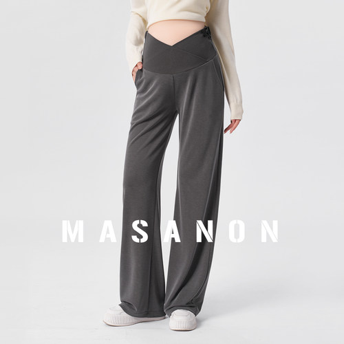 [赠运费险]孕妇阔腿裤秋装低腰宽松直筒裤春秋外穿加绒拖地长裤冬