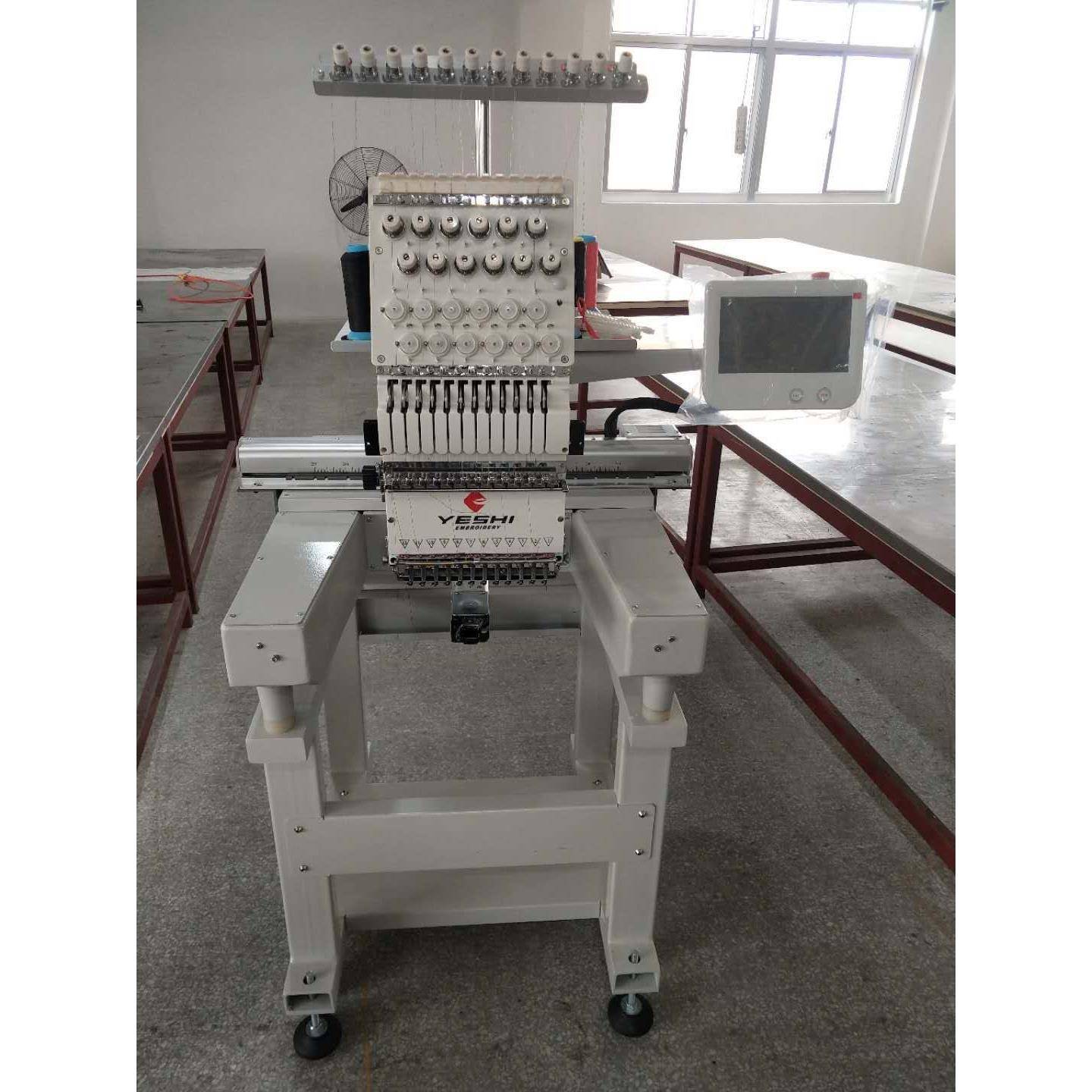 电脑单头12针绣花机平绣帽绣成衣绣毛巾绣私人定制刺绣机