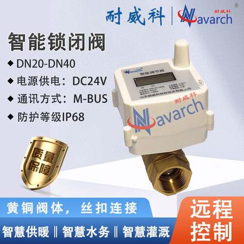 智能锁闭阀M-BUS通讯DC24VIP68防水温度传感器供热阀门