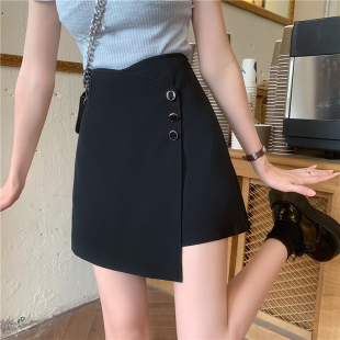 不规则半身裙裤 2021休闲裤 显瘦a字阔腿短裤 新款 包臀裙 早秋季 大码