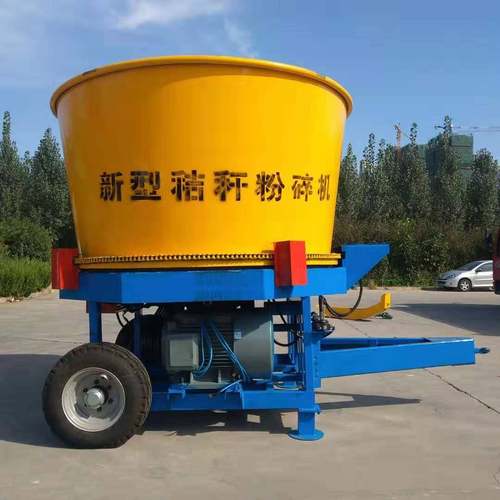 大型芦苇秸秆粉碎机效果可叉车进料芦苇粉碎机粗破碎秸秆碎草机