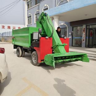 牛场粪便三轮清粪车前置绞龙刮板除粪机25马力牛圈扒粪清运车