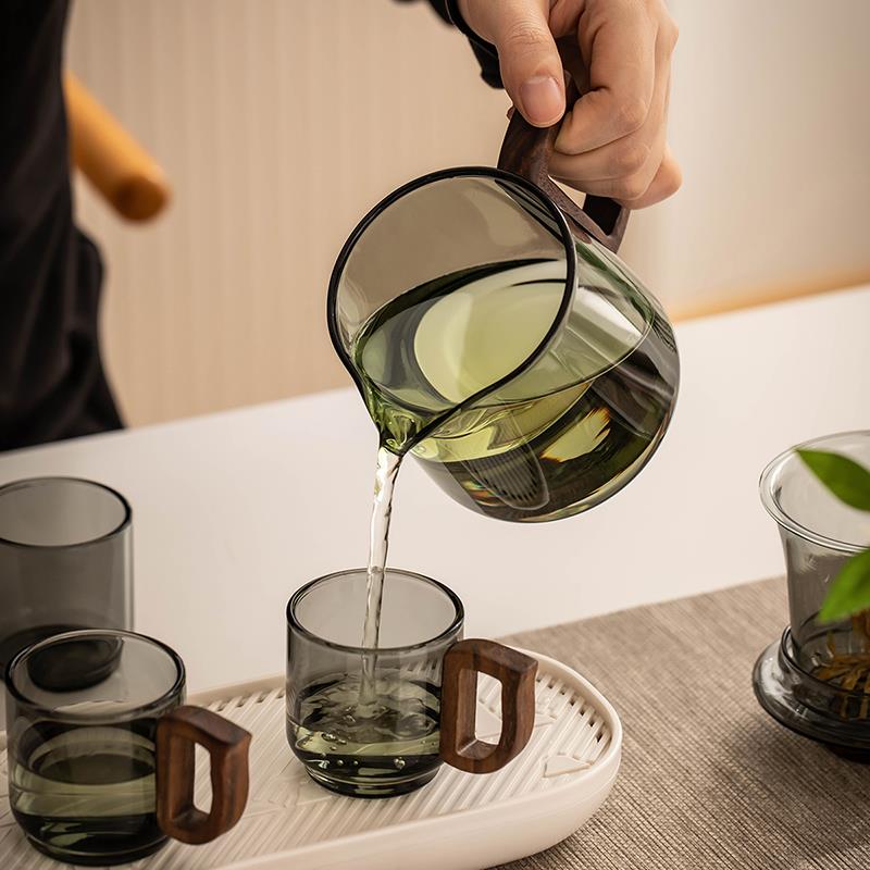 1F3玻璃旅行茶具便携式套装泡茶茶杯茶水分离干泡台户外喝茶装备