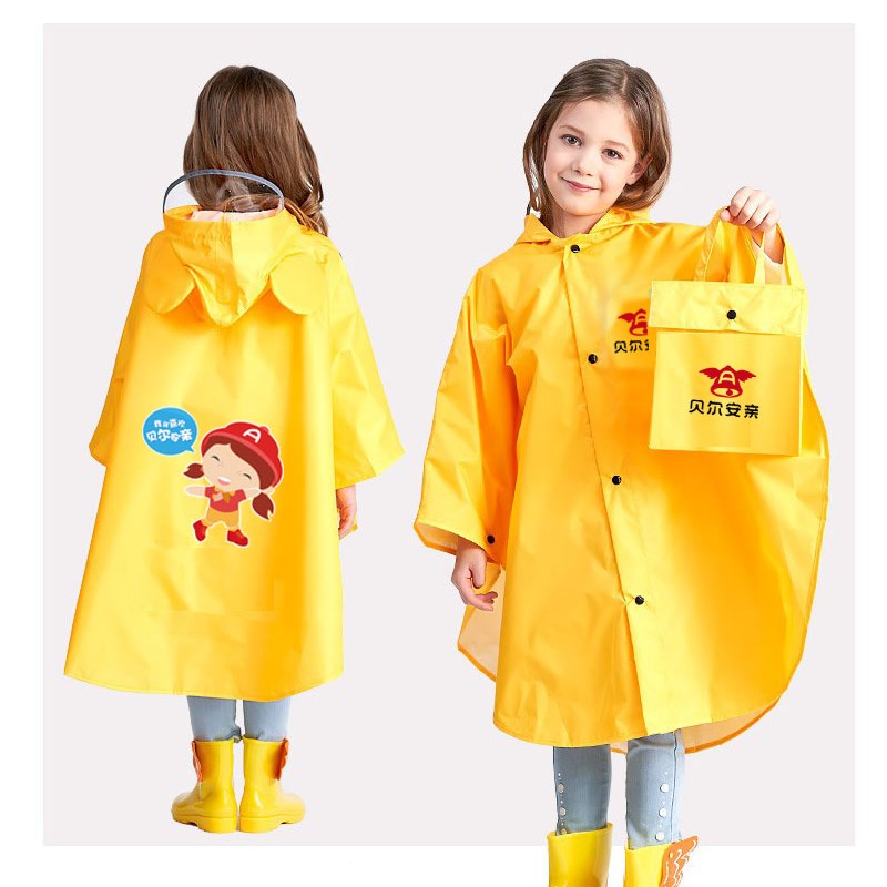 儿童雨衣小学生书包位定做宝宝幼儿园斗篷广告雨披印字定制印LOGO