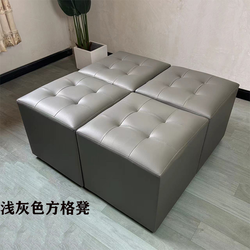 小凳子白色会展活动面包凳皮凳子方凳沙发凳40cm高小方墩婚礼车展