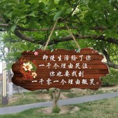励志标语挂牌家用阳台花园庭院民宿DY挂件古风创意门牌装 饰定制