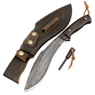 汉道锻打巡山农用砍柴刀10MM刃厚65锰钢高硬度重型砍树排障开路