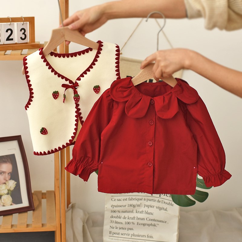 女童春装套装甜美2024新款小女孩衣服公主网红洋气婴儿宝宝两件套