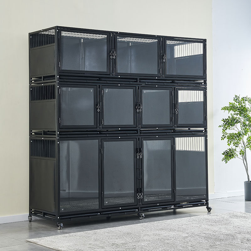 宠物店寄养123层狗笼体院住院笼展示隔离玻璃柜繁育猫多功能新品