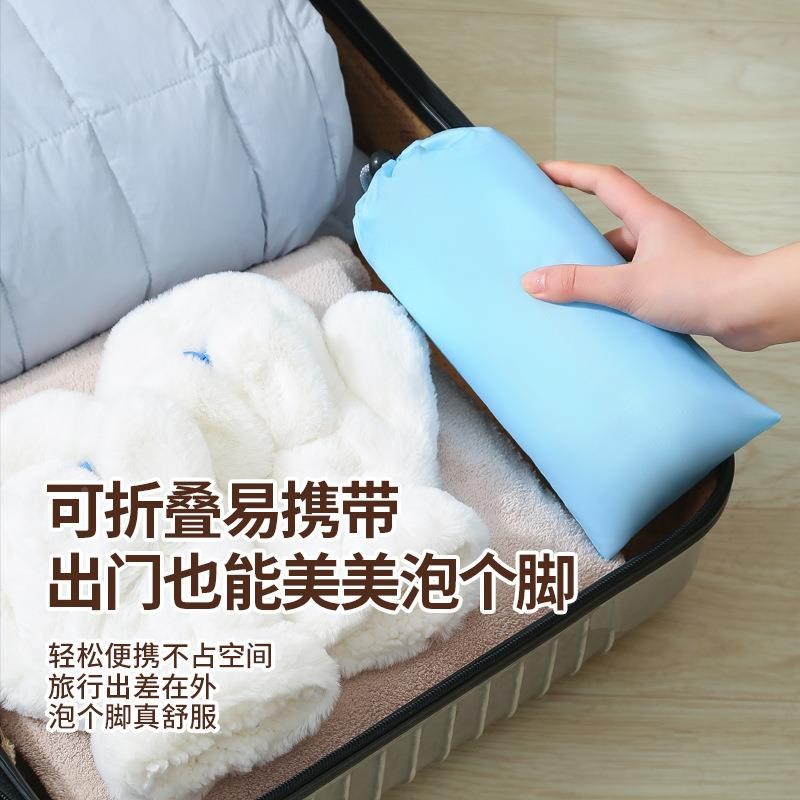 中药熏蒸泡脚桶过小腿新款洗脚盆学生宿舍用过膝保温足浴袋可折叠