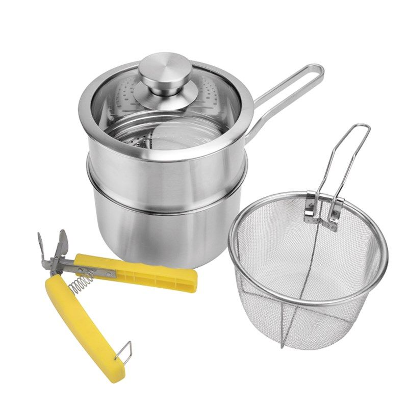 不锈钢漏勺 网漏 双耳过滤网勺 隔油 16CM/18CM 配16cm奶锅网漏