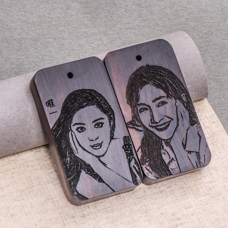 钥匙扣情侣挂件一对照片定制名字简约创意男士汽车钥匙链小挂饰女