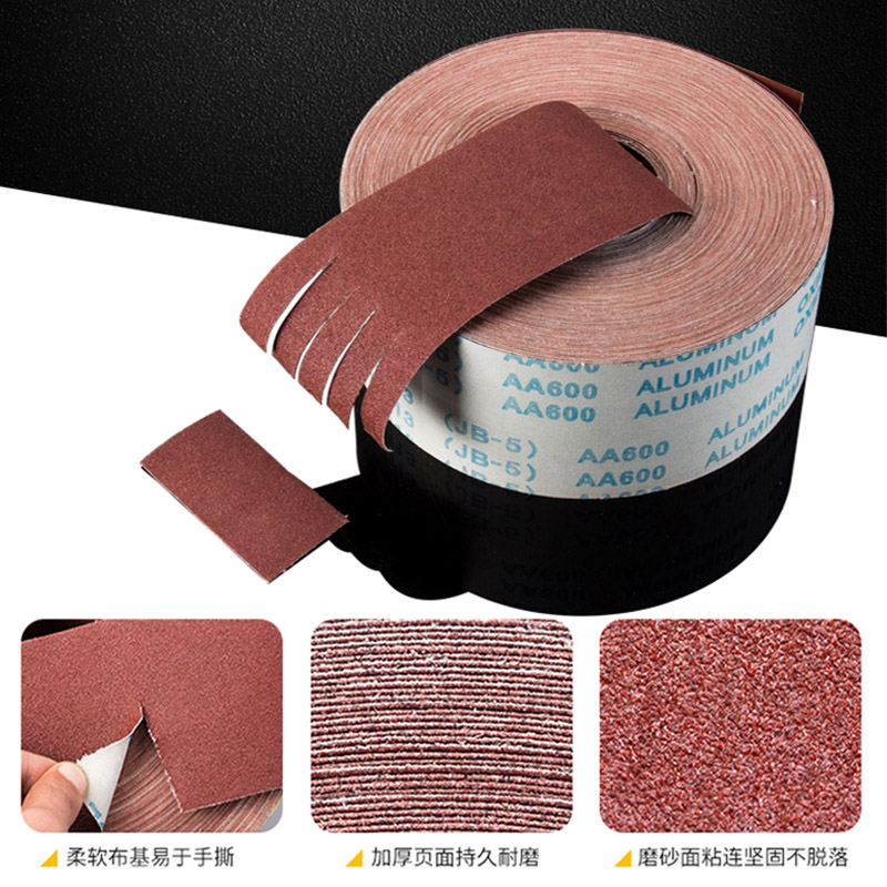 4寸JB-5砂纸带砂带条砂带卷手撕砂布卷软布卷抛光打磨不锈钢
