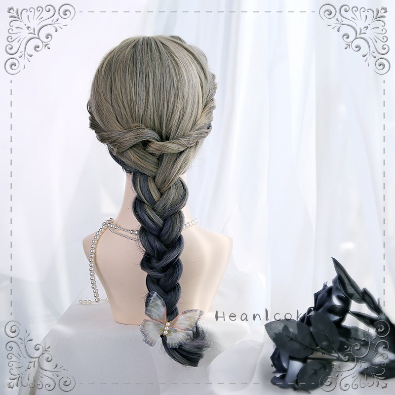 塞西莉韩可可原宿软妹Lolita日常渐变氛围感可爱jk女长卷假发