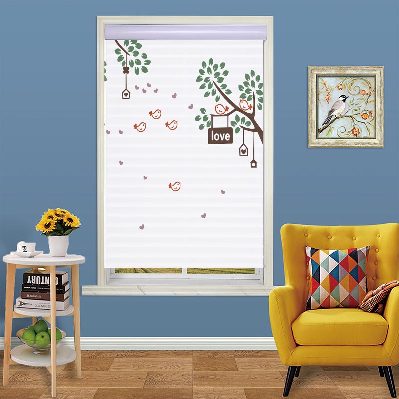 百叶遮阳光升降卷帘香格里拉柔纱帘客厅儿童房餐厅卧室免打孔窗帘