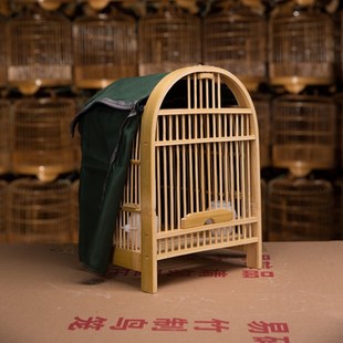 老竹料鸡笼广西加密小鸟笼全套配件空笼小号养画眉鸟竹子手工笼子