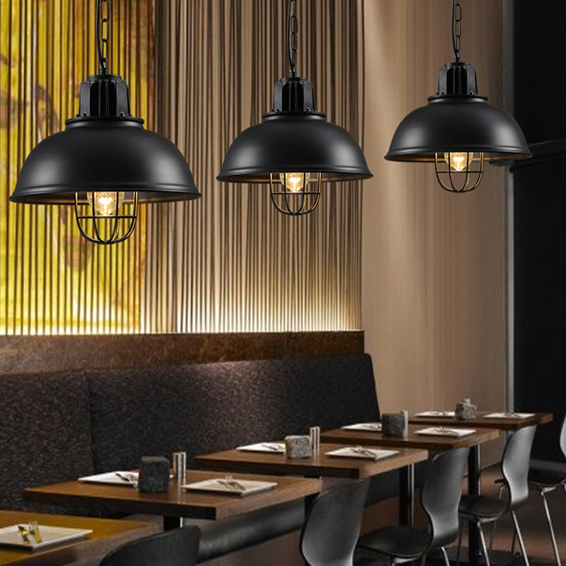 黑色复古工业风餐吊灯小吊灯具北欧创意餐厅灯理发店照明灯罩外壳,家装灯饰光源,酒店/宴会厅/餐饮吊灯,淘宝优惠券,粉丝福利购,淘宝优惠卷