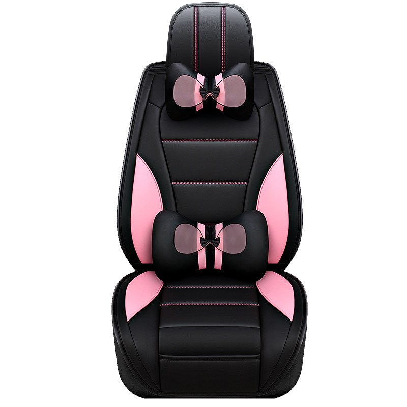 适用于汽车坐垫新款卡通网红四季通用皮座套女神专用座垫车坐套椅