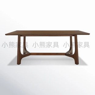 北欧全实木餐桌白蜡木原木长方形大板书桌去客厅化一体大桌工作台