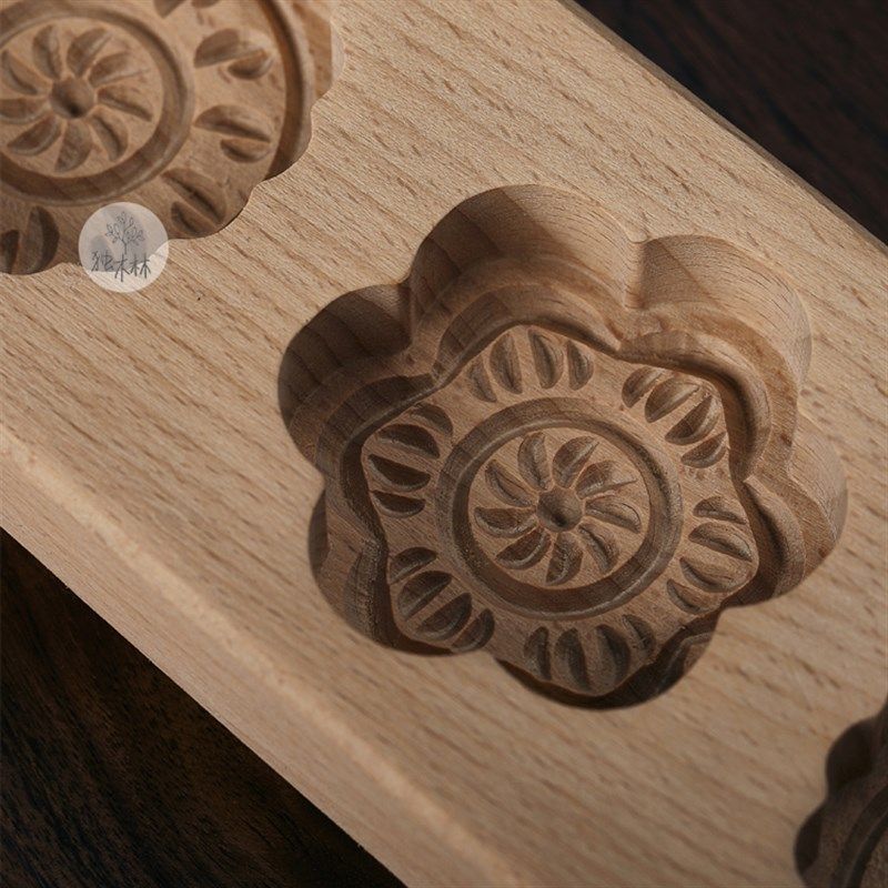月饼模具模型印具木质传统雕花立体做绿豆糕点饼干蒸糕辅食烘焙