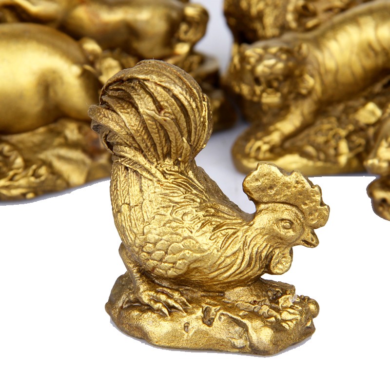 铜生肖铜十二12生肖摆件小号铜鼠铜牛虎兔龙蛇铜马羊猴鸡狗猪属相