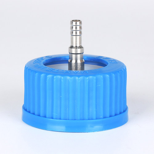 316L不锈钢补料瓶盖 GL45加料瓶盖 发酵罐补料瓶 流动相瓶盖1通 2