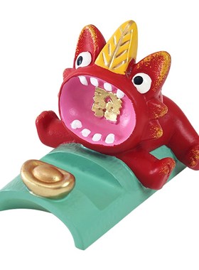 鱼里风物云南非遗瓦猫手机支架创意家居装饰品办公桌面可爱摆件