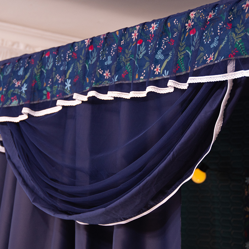 书写时光全棉美式学生宿舍上下铺三门全包围蚊帐一体式复古牀帘