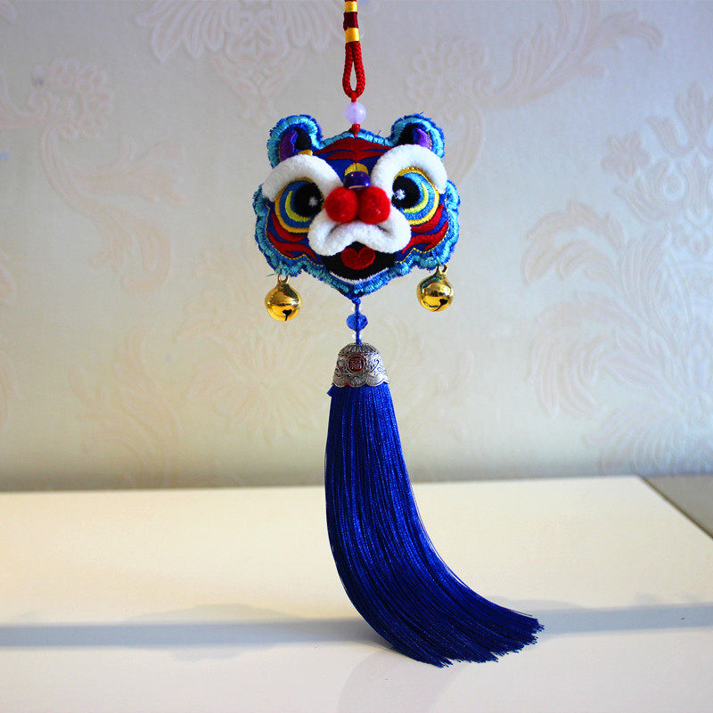 国潮手工醒狮挂件车挂古风汉服挂饰 公司年会创意礼物礼品送老外