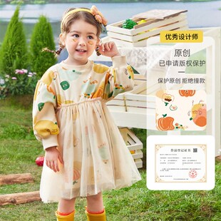 女童连衣裙春秋中大童公主裙春季小宝宝衣服童装春款儿童裙子春装