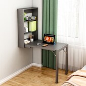 小户型公寓多功能百变伸缩壁挂挂墙悬浮悬空置物架床边活动餐书桌