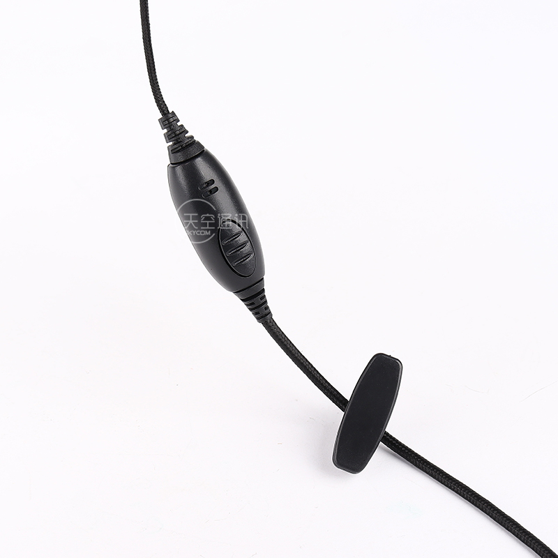 K头/M头接口通用粗黑布线 编织线 对讲机耳挂耳机