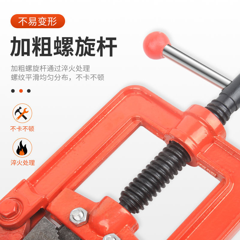 台钳重型管子压力钳龙门钳夹管钳台虎钳镀锌管水管钳三角架压力钳