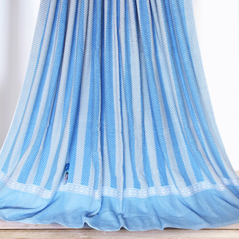 洁玉加厚双人毛巾被纯棉成人夏季老式毛巾毯空调盖毯加大180*210