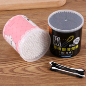 5盒装 纸轴黑色螺旋掏耳朵双头细圆尖头化妆棉花棒 耳勺型棉签盒装