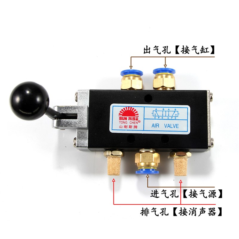 【精品】气动手动阀SH402拉阀3A气缸开关换向阀4H210-08二位五通R