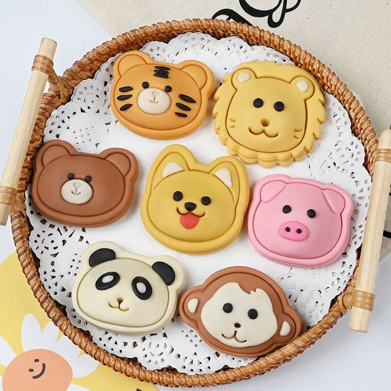 饼干模具按压动物卡通包馒头模具熊猫可爱花样造型diy烘焙工具