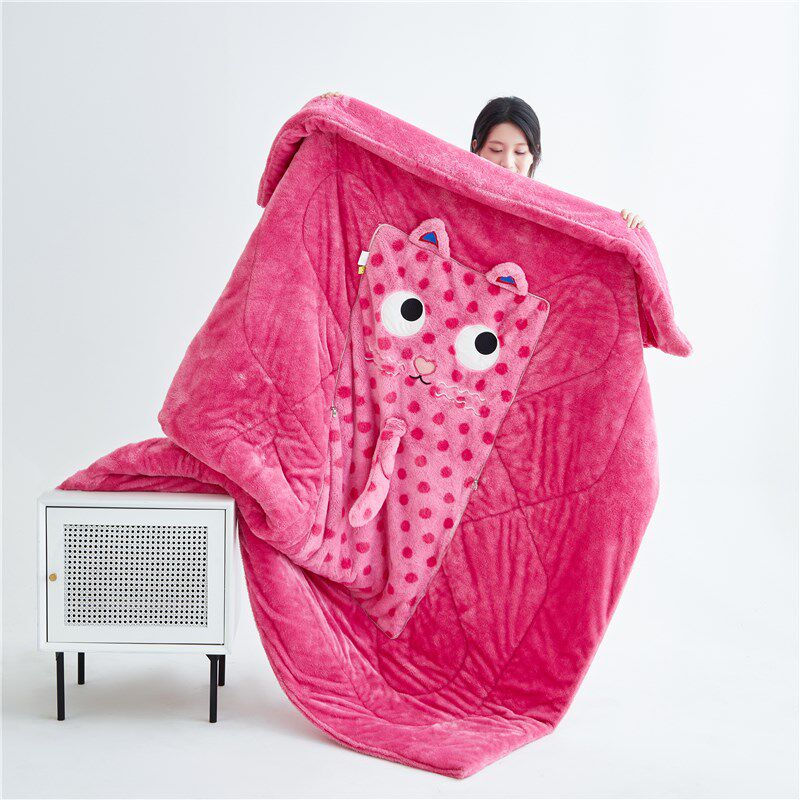 加厚可爱卡通加绒抱枕被两用靠垫枕头被午休空调被秋冬汽车沙发