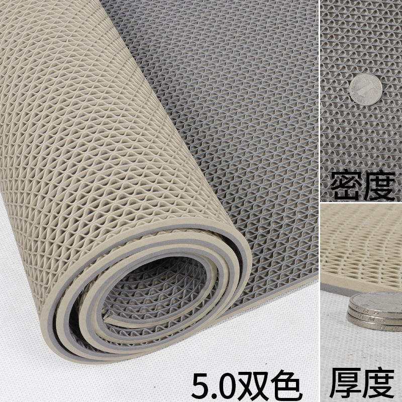 奶油风防滑垫浴室游泳池洗澡淋浴厕所洗手间防水PVC塑料镂空地垫