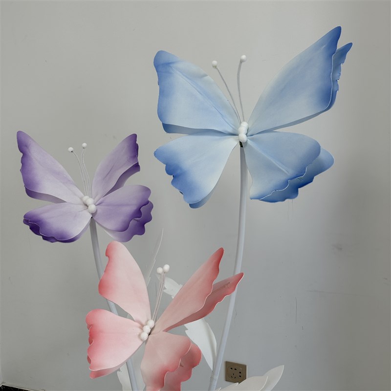 网红大型纸艺手工晕染蝴蝶婚庆路引店铺橱窗美陈道具布置装饰摄影