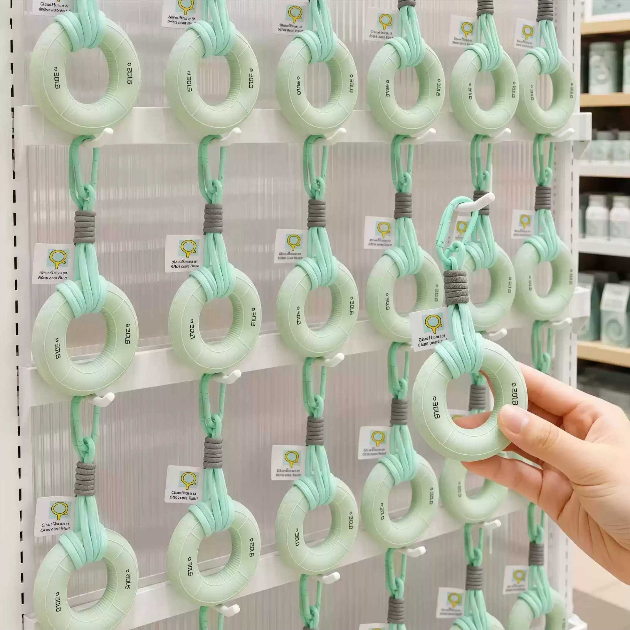 硅胶握力圈手指训练握力器挂件