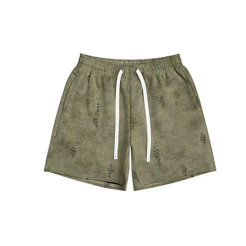 做旧夏季短裤复古工装五分短裤男抽绳设计绿色五分裤情侣2532,男装,短裤,淘宝优惠券,粉丝福利购,淘宝优惠卷