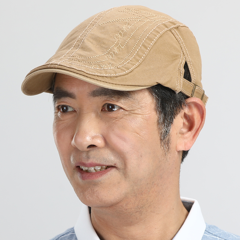 中老年人帽子男士爸爸爷爷老头春夏中年薄L款透气鸭舌帽老人前进