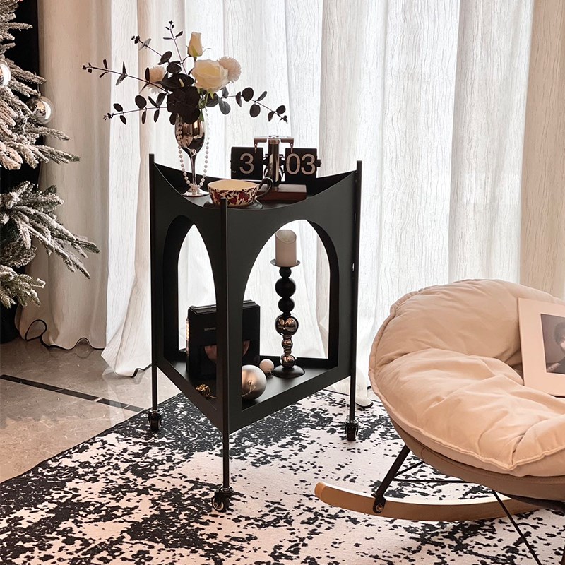 法式复古客厅可移动沙发边柜侧边几茶几迷你小型卧室床头小桌子