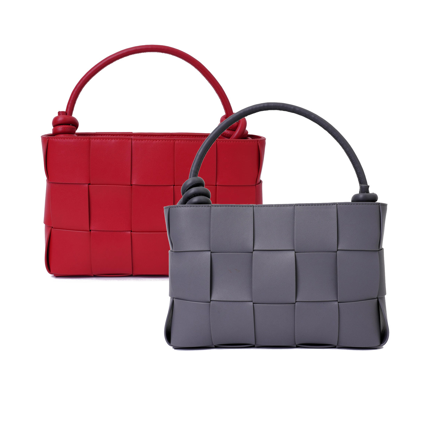 卡利亚里牛皮编织肩背包